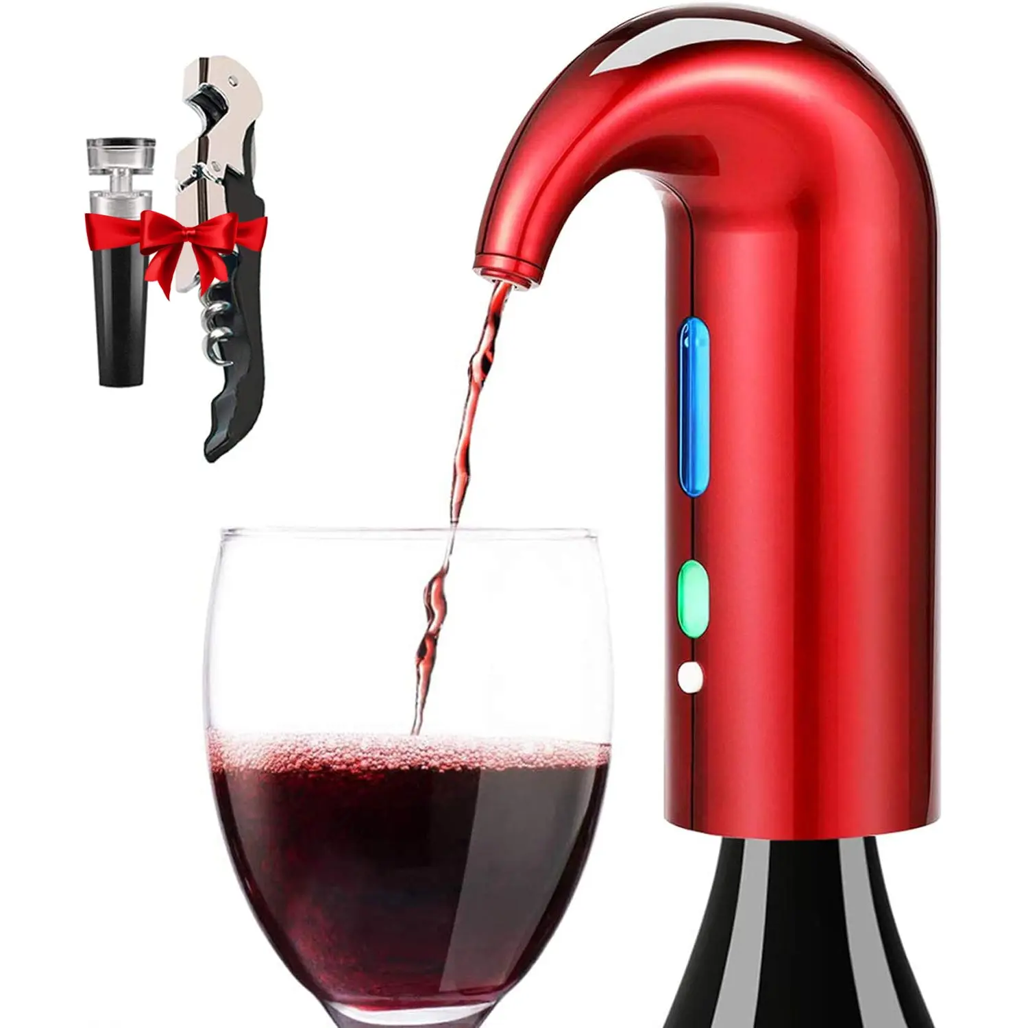 Electric Wine Aerator Dispenser Portable Premium Wine Accessory For Red White Wines Touch Activated