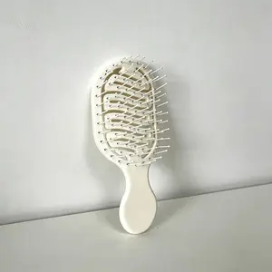 1pc Mini Ivory White Hollow Portable Styling Comb, Mini Hair Brush, Hair Care Comb, Hair Tools, Travel Holiday Essentials, Edge Brush, Detangling Brushes, Curly Hair Brush, Styling Brush