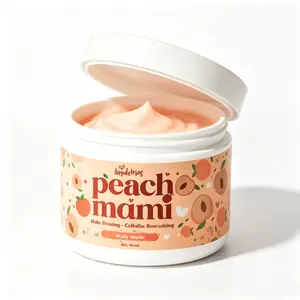 Skin Firming Body Cream, AMATEMAS Peach Mami Vegan with Caffeine & Hyaluronic Acid
