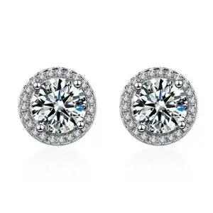 [Must be]2026 New Arrivals & Fresh Design  S925 Silver Premium Moissanite Stud Earrings -0.3ct/0.5ct/1ct/2ct Options| Elegant Timeless Ear Jewelry Gift for Men & Women| Genuine Certificate of Authenticity|Black Friday Gift| Gender-neutral