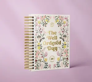 The Well Ordered Day Planner 2026 Edition - Dated Hardcover with Gold Leaf Details & 12 Laminated Tab Dividers for Easy Page Navigation