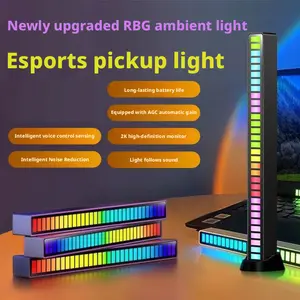 RGB LED Car Atmosphere Light, USB Rechargeable Color Changing Car Light (1 Count), Music Rhythm Light for Home & Car, Ambient Lamp for Bedroom Gaming Room Decor