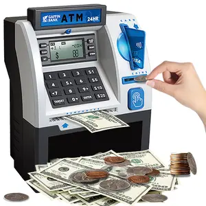 Atm Automatic Cash Machine Savings Bank, Large Capacity Intelligent Password Swipe, Saving Jar, Digital Piggy Bank, Holiday Gift
