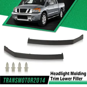 Fit For Nissan 04-15 Titan Armada QX56 Headlight Molding Trim Lower Filler Cover