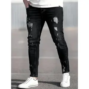 Men's Lightweight Denim Jeans - Casual, Stylish, And Suitable For All Seasons  Halloween    All    Skinny    Pocket  Ripped  Zipper