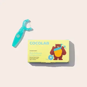 COCOLAB Kids Reflosser, Reusable Flosser for Kids, Eco-Conscious, Infinitely Refillable Design, Builds Healthy Habits