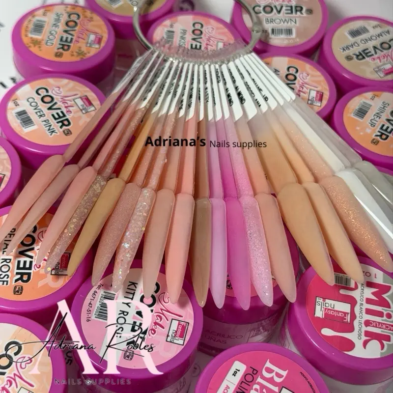 MAKE COVER FANTASY NAILS 2oz - Adiana's Nails Supplies - Pink Gold, Brown, Almond Dark, and more