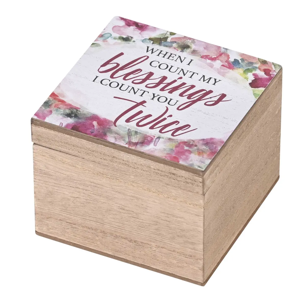 Dicksons EWOODBOX-44-25S Keepsake Box I Count My Blessings 4x4
