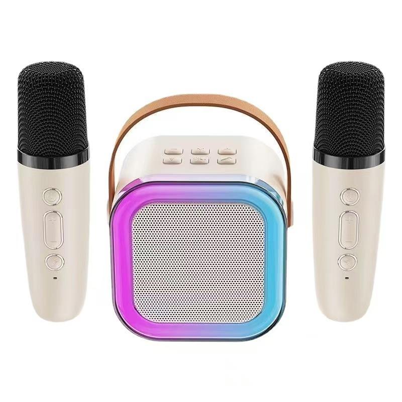 NEW Hot K12 Bluetooth Speaker Portable Home Cute Karaoke Mini Wireless Audio with Microphone K Song Family Singing Machine