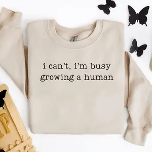 I Can't I'm Busy Growing a Human Shirt, Funny Maternity Tee, Pregnancy Reveal Tee, Expecting Mom Tee