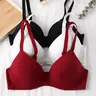 Women's Solid Adjustable Strap Everyday Bra, Soft Comfortable Underwire Lingerie Top, Basic Underwear for All Seasons, Daily Wear Bra