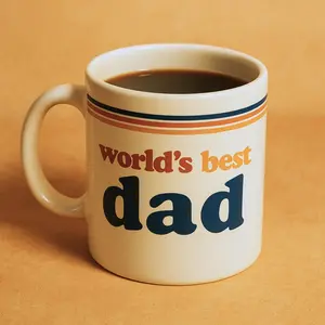 [SALE OFF - SHIP FROM US] World’s Best Dad Mug | Retro 70s Father’s Day Gift | Vintage Dad Coffee Cup | New Dad gift | First Father's Day Gift | Unique Father's Day