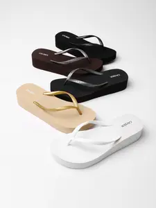 Cavser Women's Thick Sole Wedge Heel Sandals, Summer Beach Slip-On Shoes, Anti-Slip Outdoor Footwear, New Arrival, Design