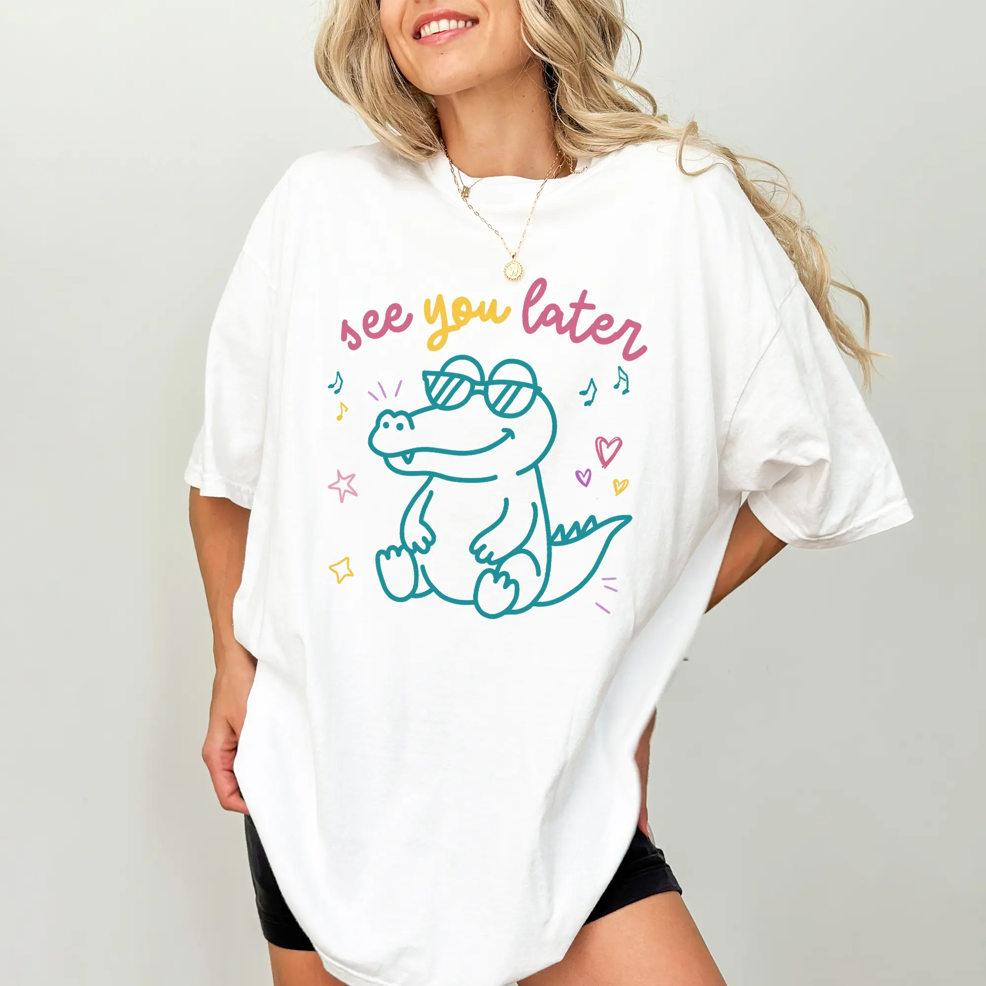 ChicCotton See You Later Alligator Comfort Colors Shirt, Teacher Summer T-shirt, Last Day of School Graphic Tee, Funny Later Teacher Clothing