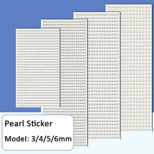 Self-Adhesive Flat Back Pearl Chain Sticker, Multi-Color Shiny Pearl Face Patch, DIY Pearl Decals for Hair Body Nails, Party Accessories, Home Decor