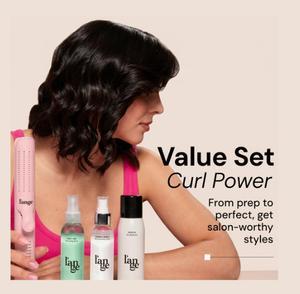L'ANGE HAIR - Curl Power Value Set - Le Duo 2-in-1 360° Airflow Titanium Curling & Straightening Tool, Salt + Sea Texturizing Spray (4oz), Thermal Magique Heat & Humidity Tamer (4oz), Déjà Vu Dry Shampoo (3oz) Beauty Products (Plug-In Styling Set)