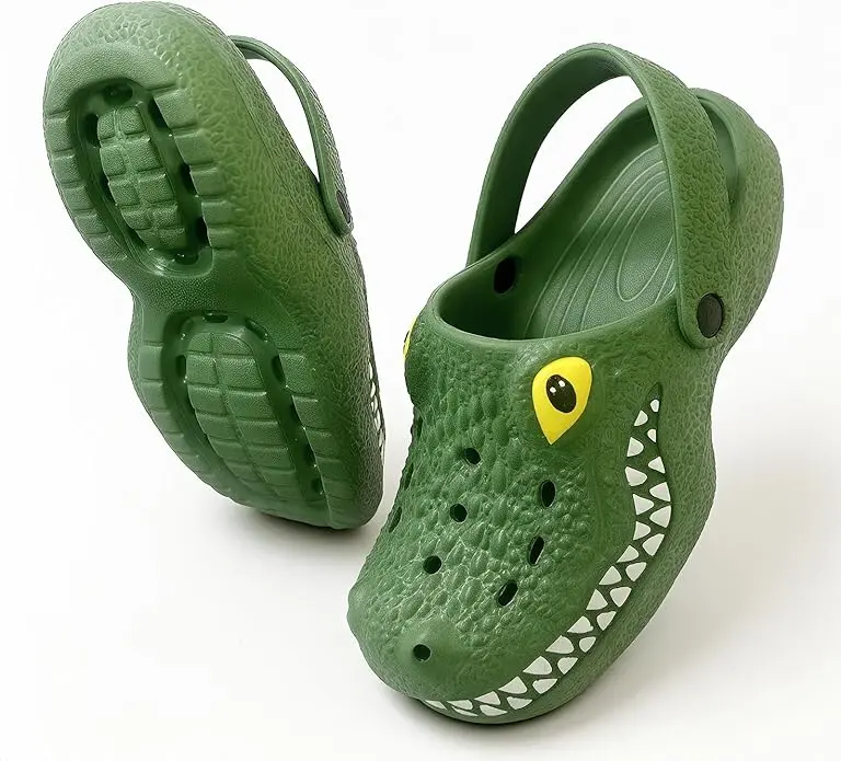 Funny Crocodile Clogs for Men and Women Lightweight Breathable Non Slip Garden Shoes Slip On Beach Sandals for Outdoor Activities
