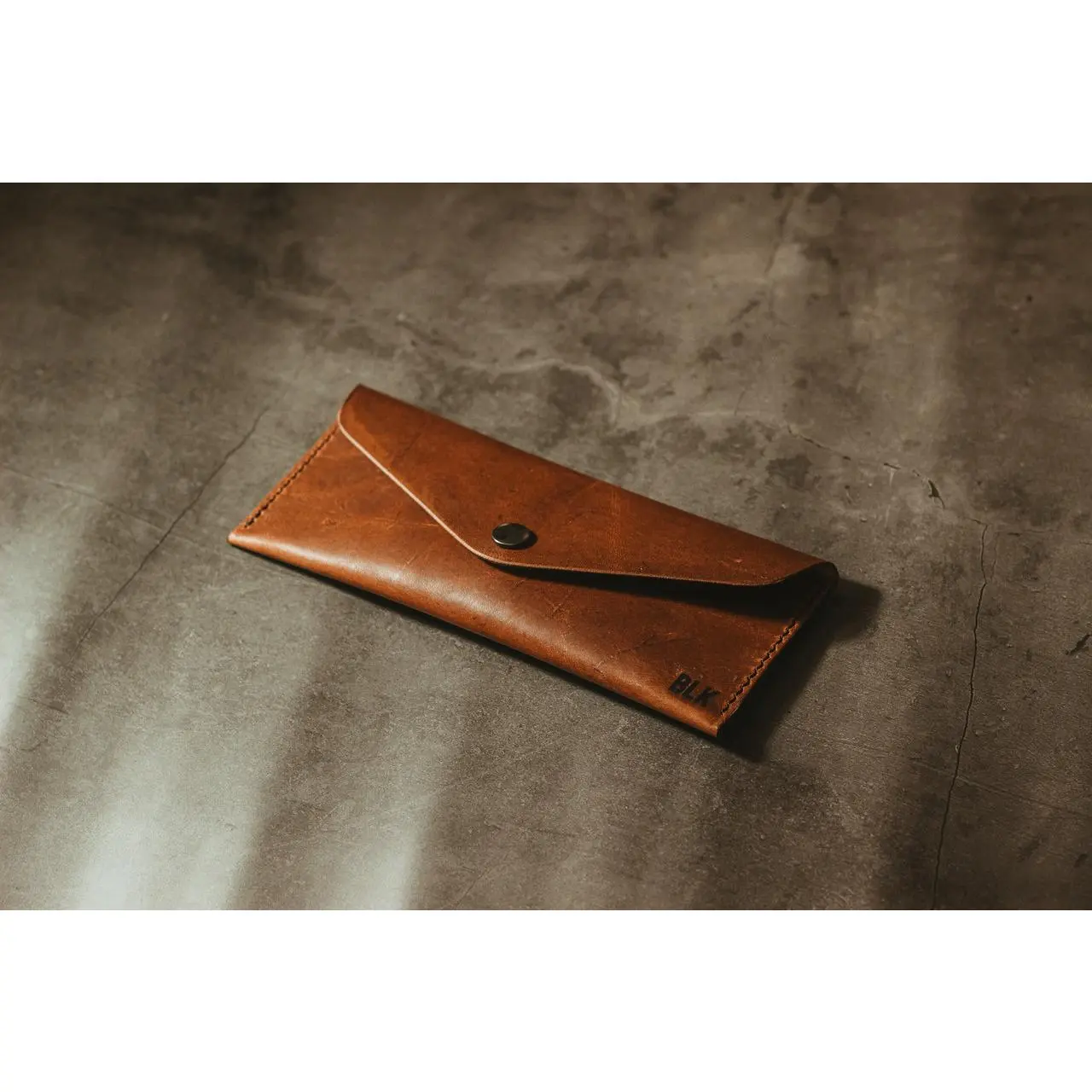 Leather Money Envelope - English Tan Harvest Leather Money Envelope - English Tan Harvest