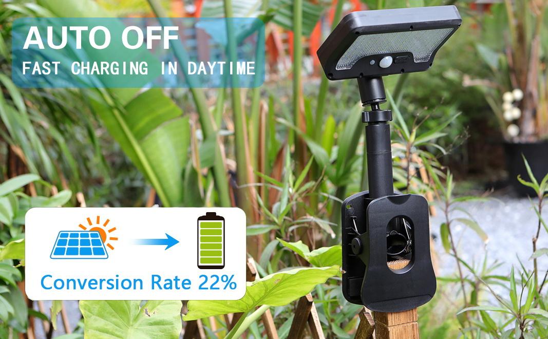 EISSLOLY Clip-on solar outdoor light,available in warm,white,and natural light colors,includes remote control and motion sensor,92 LED beads, portable solar fence light,outdoor solar street light,suitable for outdoor use,courtyard,garden,fence and camping