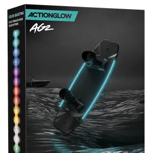 LED Wakeboard Lighting System - ActionGlow (AG2) | 7 Color Modes, 100% Waterproof, Super Bright, Visible from Over a Half Mile, Easy 5 Minute Install