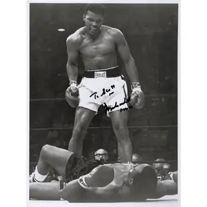Gripping Signed Muhammad Ali Knockout Photo