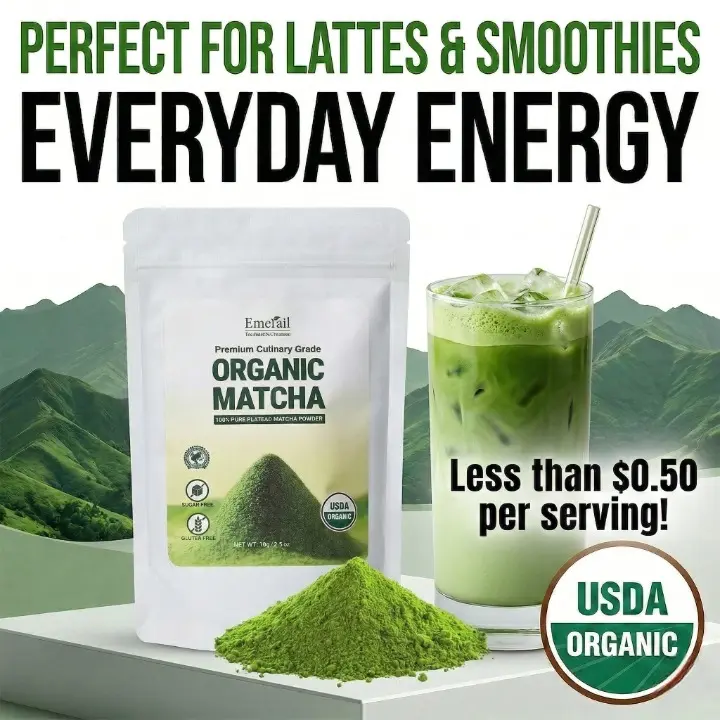 Emerail Organic Matcha Green Tea Powder | Premium Culinary Grade for ...