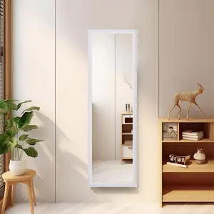 Full length mirror wall mirror full body dressing mirror wall mounted hanging for dorm home 50x 14 white