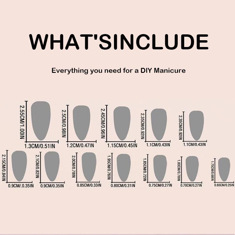 Almond Shaped Fake Nail, 120pcs/set French Press on Nails, White French Tip Base, Colorblock Acrylic Nails Kit, DIY Nail Art Kit for Women & Girls, Nail Extensions