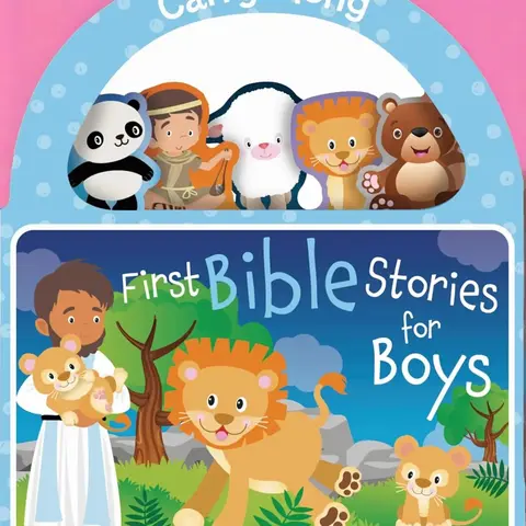 Toddler Bible Carry Along Board Book - Compact Portable English Book with Compact Carrying Handle, Simple Engaging Language, Bible Stories for Boys, Encourages Spiritual Journey, Introduces Religious Concepts