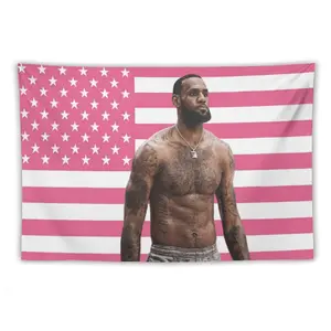 LeBron Art James wall tapestry poster for college dorm cave bedroom living room office party decoration gift