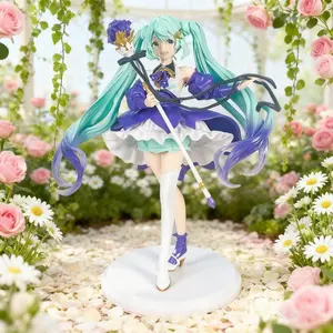 Hatsune Miku Birthday Party Bauhinia Beautiful Girl Elf Warrior Action Model Pvc Toy Collection Anime Desktop Accessories Gift