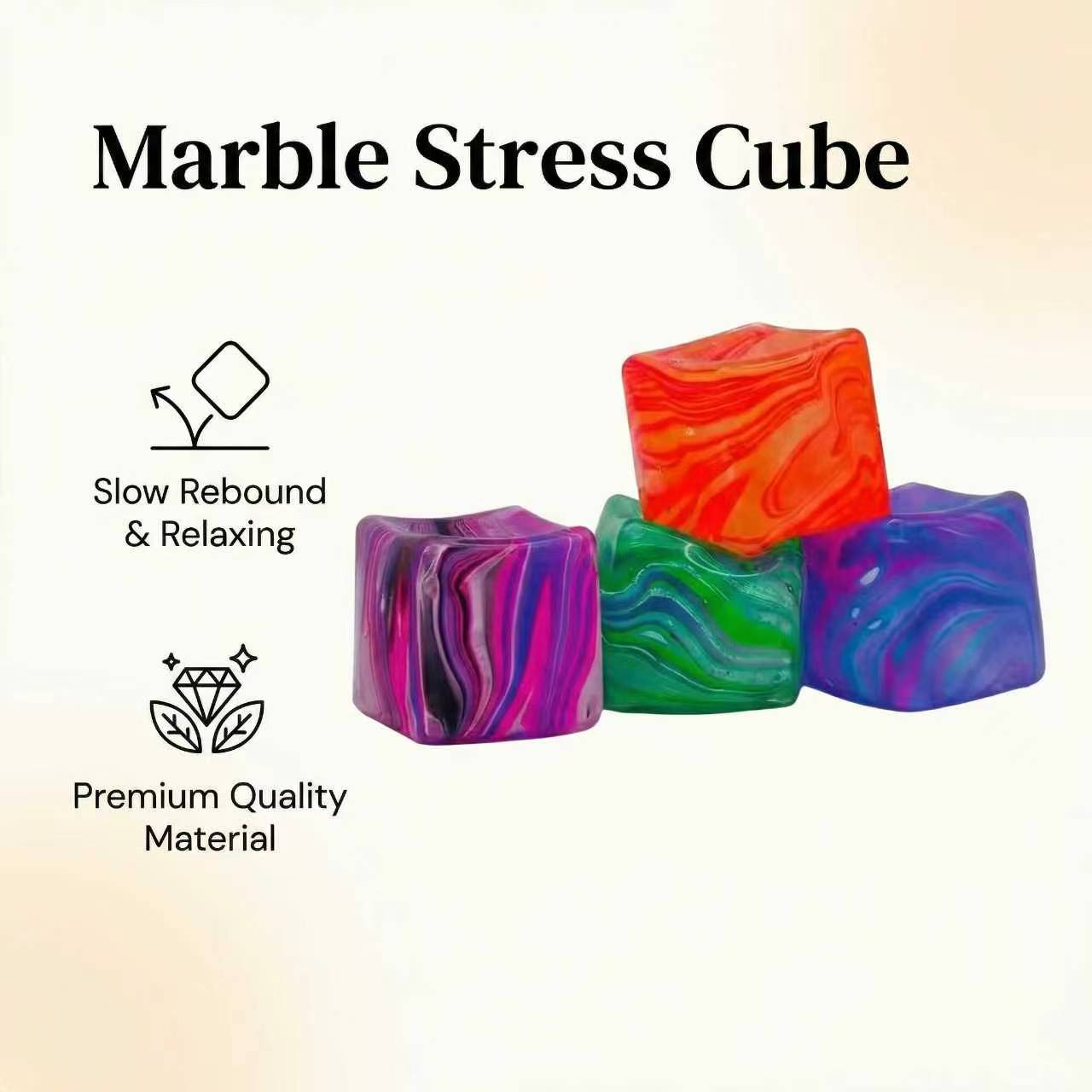 Stress Relief Toy Cube Maltose Squeeze Fun, Fashion RelaxationToy, Ideal Stress Reduction and Mood Boost Gift