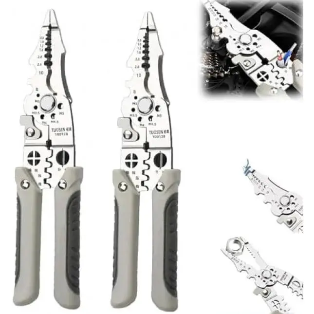 2025 New Arrival Multifunctional Wire Stripper Crimper Cable Cutter Pliers, Professional Electrical Wire Stripping Tool, Multipurpose Wire Stripper for Electrical Cable Cutting
