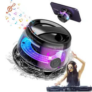 1PCS Portable wireless Speaker, Cell Phone Stand with Wireless Bluetooth Speaker, Waterproof Mini Wireless Speaker,Magnetic Car Suction Cup Holder Mount,for Home, Outdoors, Pool,holiday gift