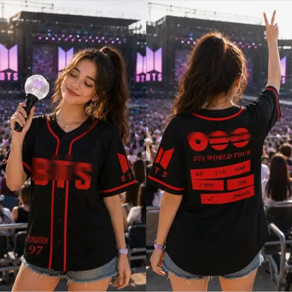 Kpop Arirang 2026 World Tour Baseball Jersey, Personalized Kpop Concert Shirt, Idol Kpop Jersey, Gift For Fan, Music Festival Arirang BangTan Army Fan Gift