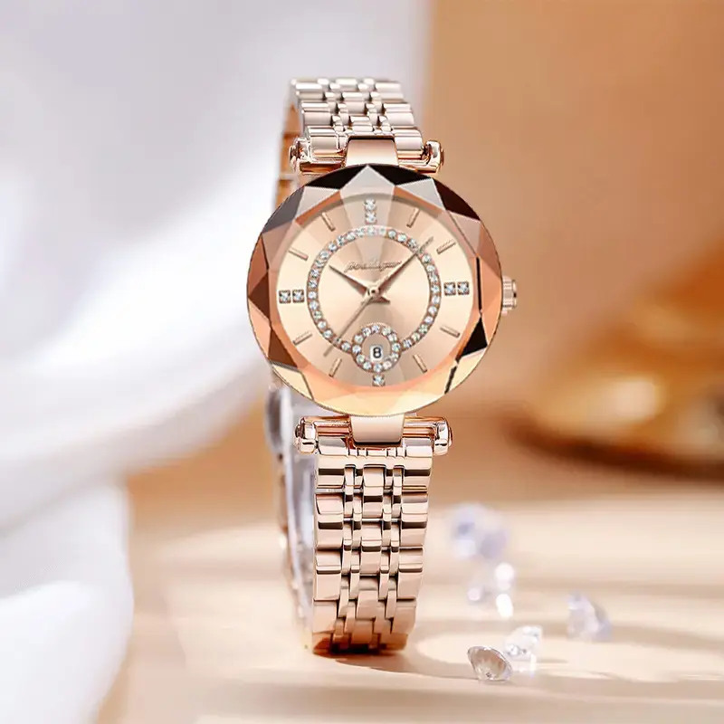Luxury Unisex Crystal Diamond Watches Rose Gold Watch Diamond Dial Easy ReadTime Watch Elegant Dress Watch Bracelet Waterproof Watch - TikTok Shop Luxury Unisex Crystal Diamond Watches Rose Gold Watch Diamond Dial Easy ReadTime Watch Elegant Dress Watch Bracelet Waterproof Watch - TikTok Shop