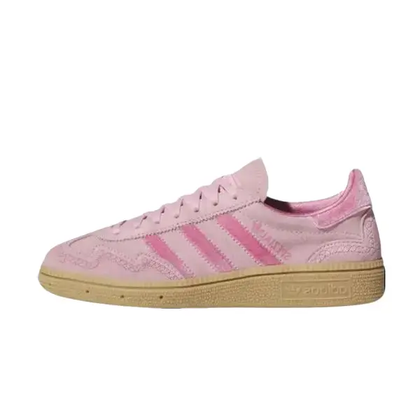 Adidas Women's Handball Spezial Sneakers in Pink Velvet Suede, Retro Classic Athletic Casual Shoes for Street Style, Athletic Casual Sneakers, Classic Sneakers Style
