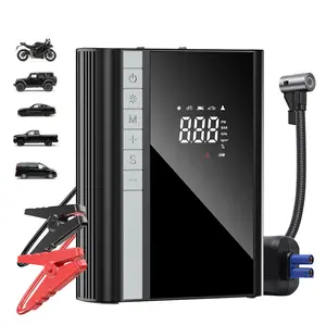 CaRSun Spring Outing Portable CarJump Starter, 1500A Car Battery JumpStarter with 150PSI Tire Inflator, 12V CarBattery Jump Starter, 10000mAh PowerBank, with LED Light