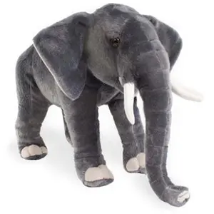 Real Planet™ Gray African Elephant Realistic Plush Stuffed Animal