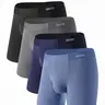 Separatec Men's Modal Boxer Briefs, CradleFit Pouch Underwear - 4 Pack, Natural Fabric, Smooth, Breathable Mesh, Seamless Waistband, Anti Chafing, Fly Design, for Jogging/Office/Daily Use