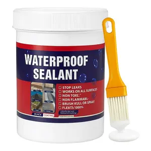 Liquid Waterproof Sealant Clear for Roof Leaks,, & Shower - Invisible Anti-Leaking Sealant Agent Repair Kit with Brush,-Based Coating for Concrete, Tile, Indoor & - 10oz