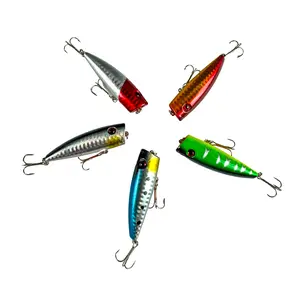Topwater Popper Large Crankbait Floating Minnow Set (5)