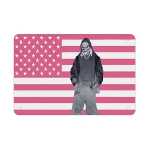 Destroy Lonely Printed Metal Painting for Garage, Home, Cafe, Bar, Bathroom Wall Decoration Premium Sign 8x12 In