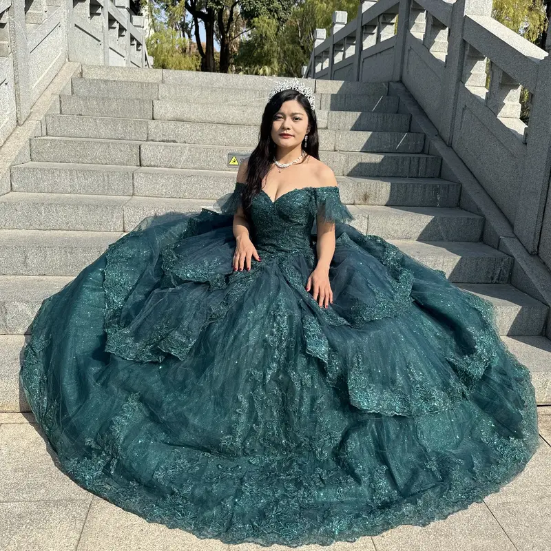 emerald green quince dress - TikTok Shop emerald green quince dress - TikTok Shop