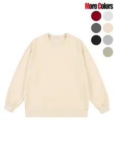 Men's Solid Drop Shoulder Classic Sweatshirt, Loose Casual Long Sleeve Round Neck Pullover for Fall & Winter, Men's Clothes for Daily Wear