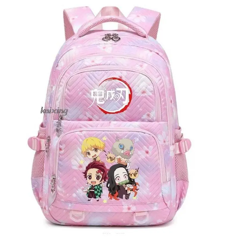 Hot Kamado Nezuko Demon Slayer Print Casual Anime Backpack Middle High Student Boy Girls Outdoor Fashion Laptop Women Travel Bag
