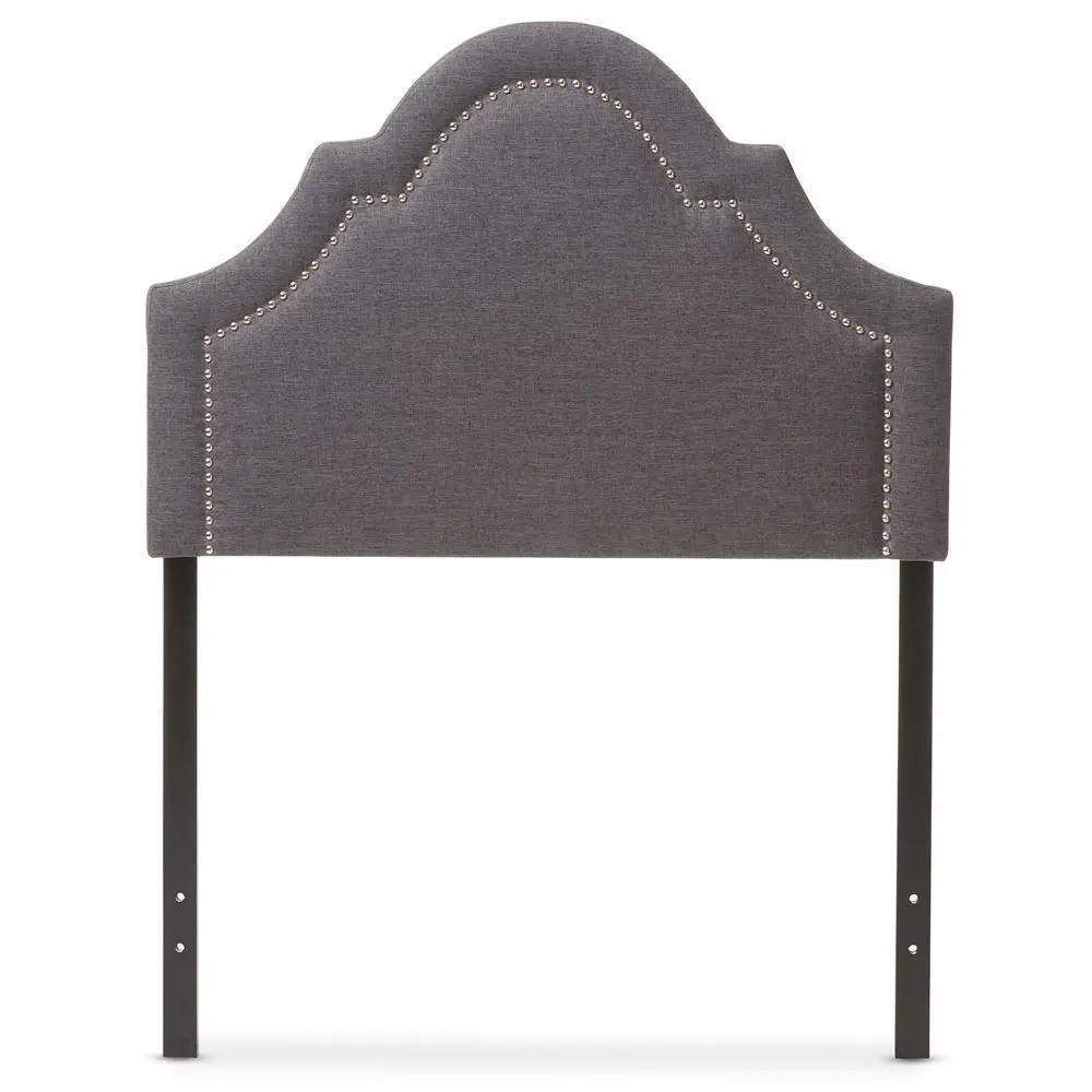 Rita Modern and Contemporary Dark Grey Fabric Upholstered Twin Size Headboard