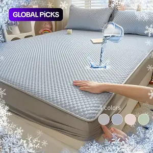 2/3 pcs waterproof and cool mattress protective cover, Cooling mattress protector, cool and breathable mattress cover, anti sweat, anti stain, anti pet scratch, suitable for hot sleepers and night sweats, multiple sizes and colors #GLOBAL PICKS
