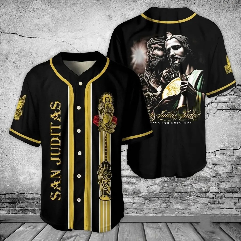 San Judas Tadeo Ruega Por Nosotros Christian Gospel Jersey Shirt, Camisas De San Judas Tadeo Jersey, Sanjuditas Baseball Jersey, Gift Mexcico Jersey for Men and Women, Baseball Jersey Style