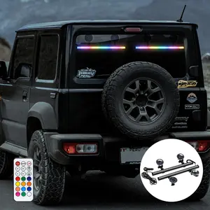 FCCEMC New Colorful Remote Control LED Bar Light Car Front and Rear Windshield Modification LED Ranger Long Bar Light Warning Light Tailgate Light Bar